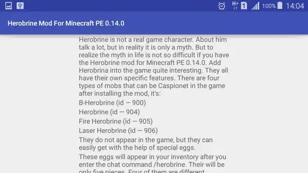 Mod Herobrine For Minecraft Pe Apk Download 21 Free 9apps