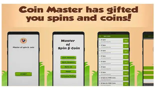 Daily links for free spins and coins for coin master