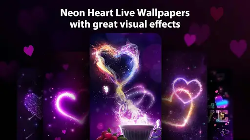 Neon Heart Live Wallpaper Launcher Themes App Android क ल ए ड उनल ड 9apps