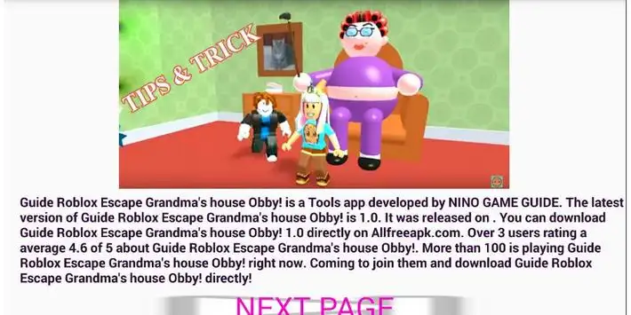 Tips For Roblox Escape Grandma S House Obby Apk Download 2021 Free 9apps - escape grandma's house roblox obby