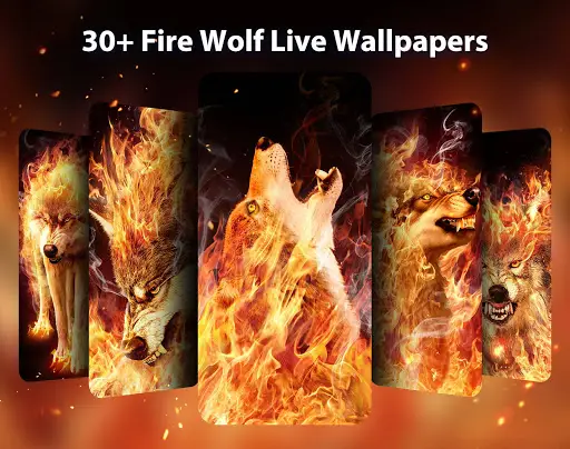 Fire Wolf Live Wallpaper Launcher Themes App لـ Android Download 9apps