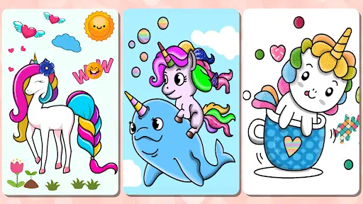 Unicorn Coloring Book Unicorn Games For Girls 앱 다운로드 2021 무료 9apps