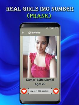 Real Girls Imo Number (prank) screenshot 2.